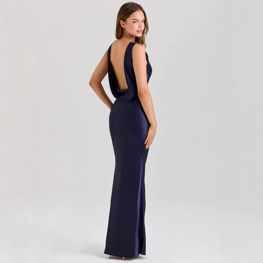 Off-the-Shoulder Fitted Chiffon Dress For Women, Upper West Side, BYMANYC New York.