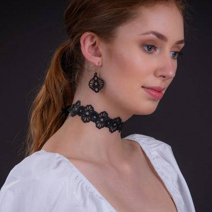 Blossom Flower Recycle Rubber Earrings-2