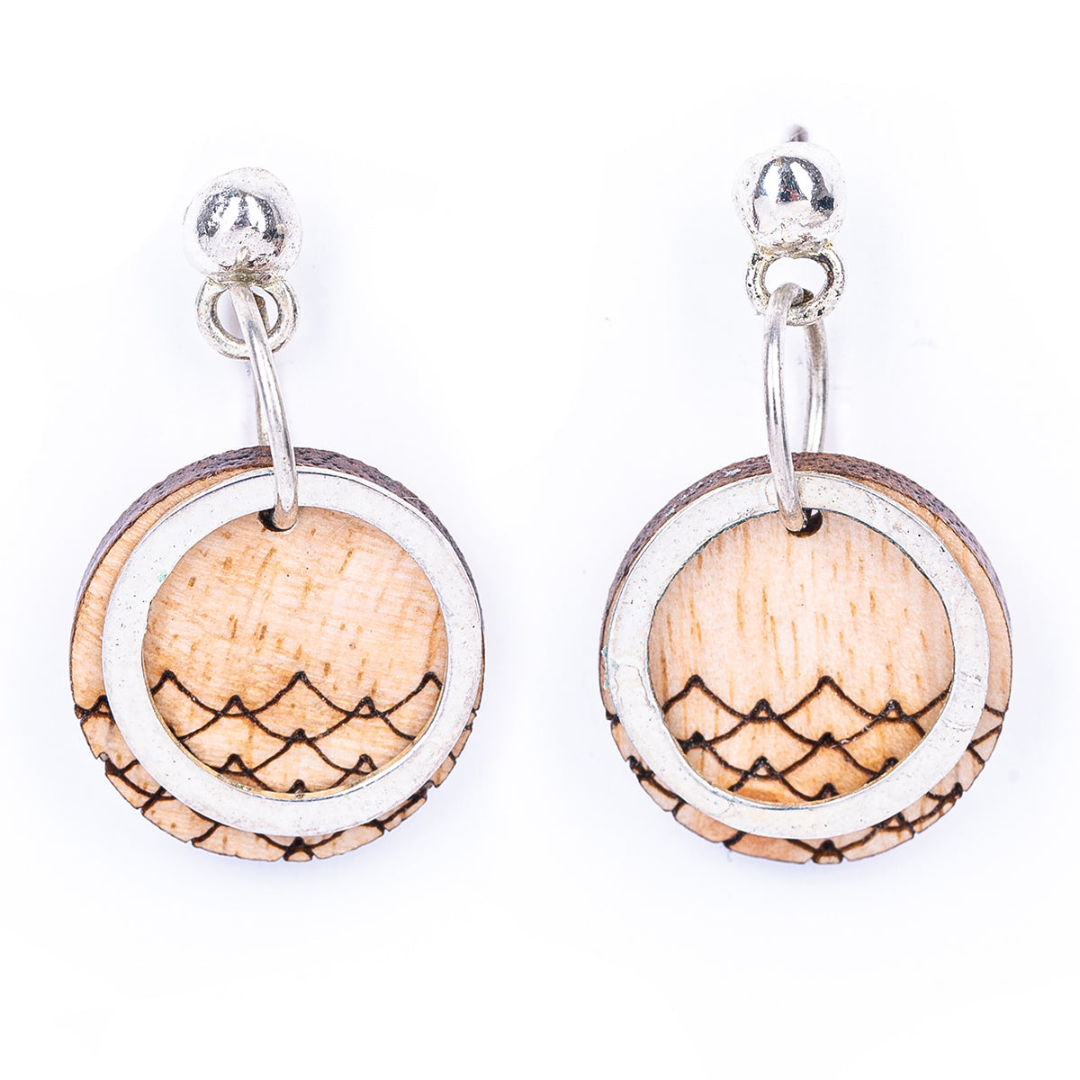 Beach Eco-friendly Recycled Wood Earrings-1