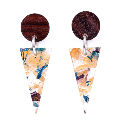 Shari Geometric Statement Resin Earrings-3