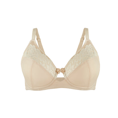 Rosie - Silk & Organic Cotton Lace Full Cup Wireless Bra-5