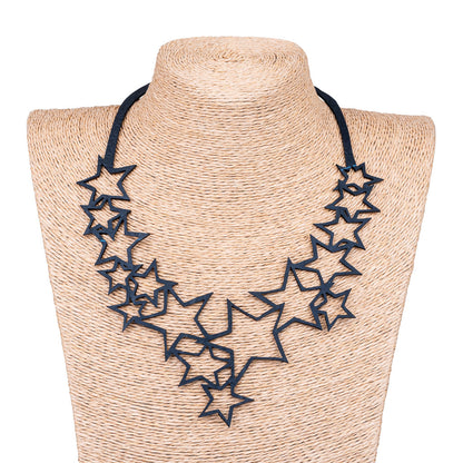 Star Upcycle Inner Tube Necklace-1
