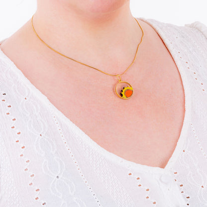 Sunshine Recycled Wood Gold Necklace-2