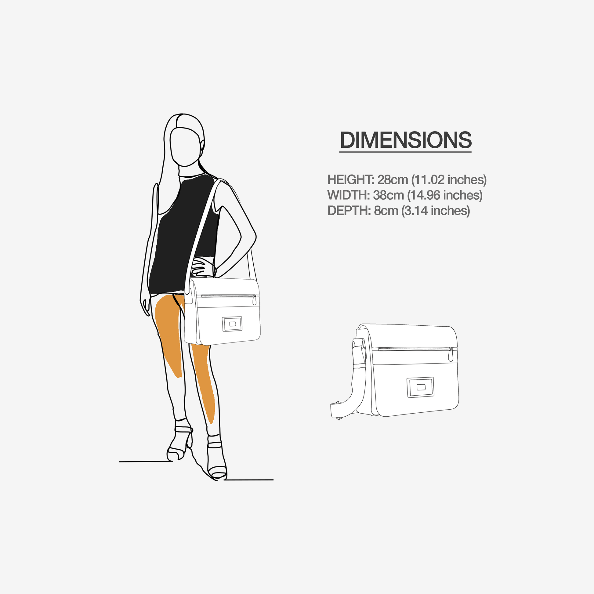 Vegan Luxe City Messenger Bag 16” | BYMANYC ® New York Milano Street Edge-4