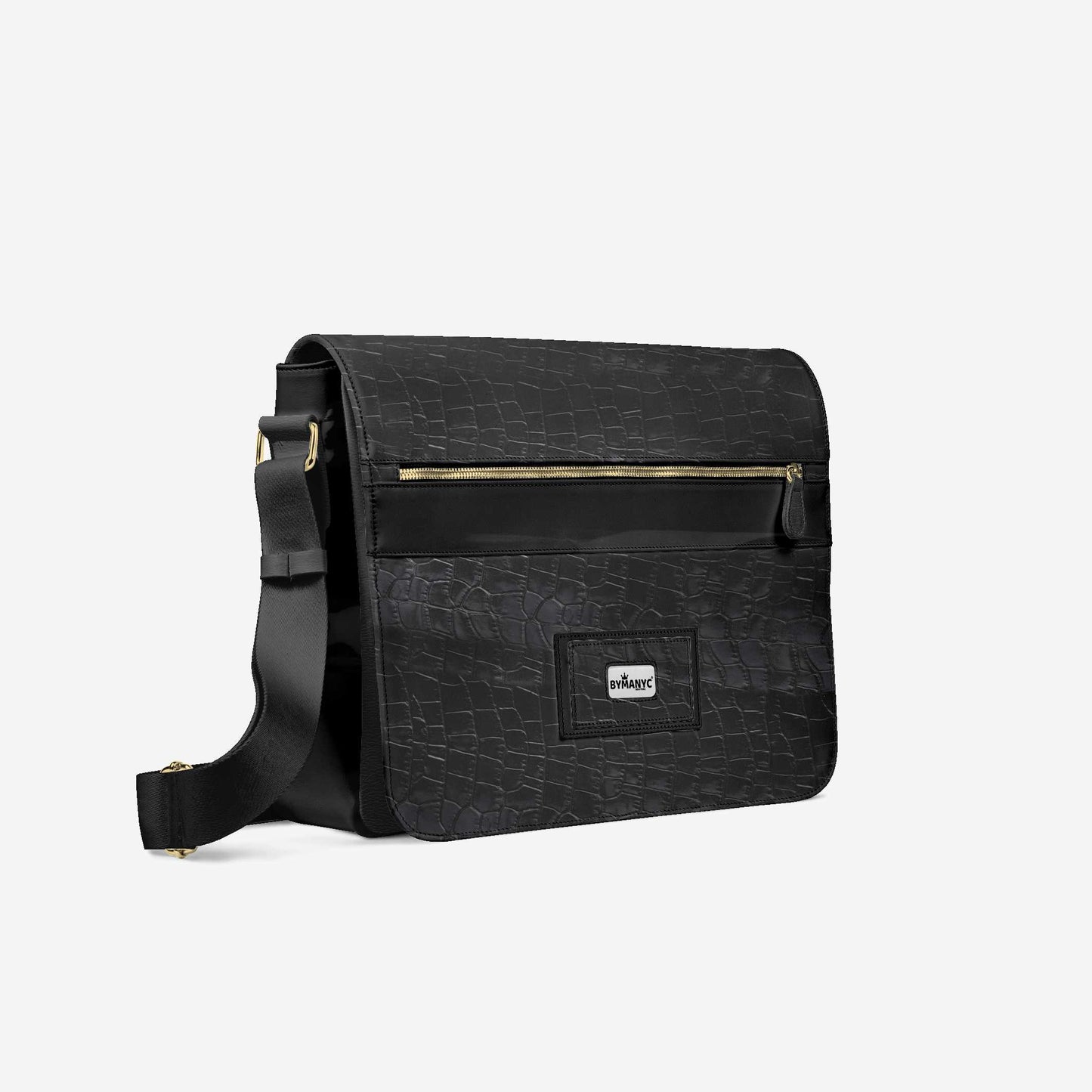 Vegan Luxe City Messenger Bag 16” | BYMANYC ® New York Milano Street Edge-1