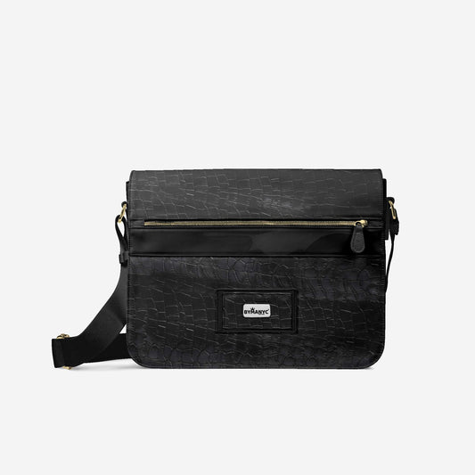 Vegan Luxe City Messenger Bag 16” | BYMANYC ® New York Milano Street Edge-0