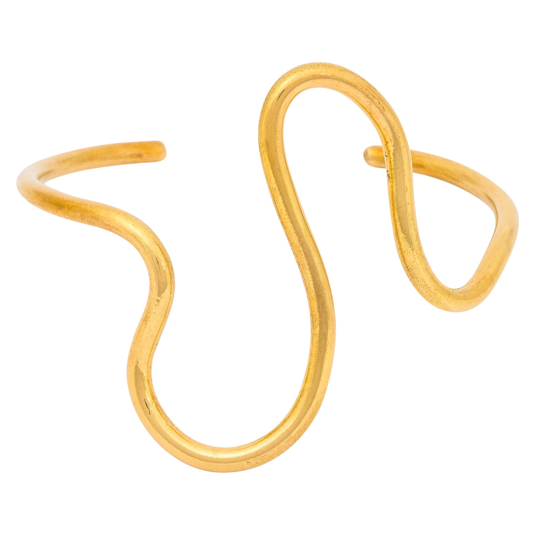 Wimbi Recycled Brass Bangle-1