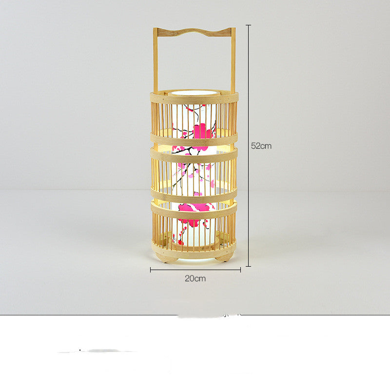 Store Bed and Breakfast Bedroom Bamboo Floor Lamp