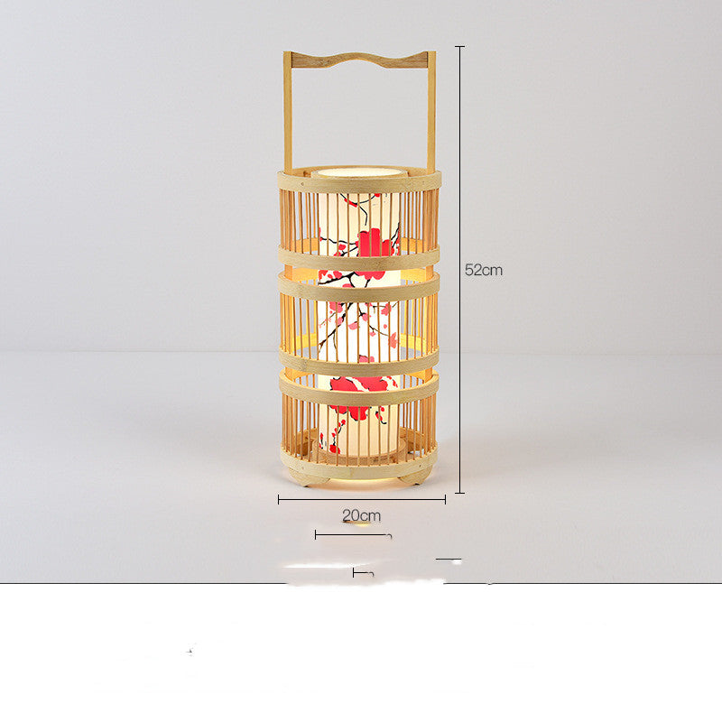 Store Bed and Breakfast Bedroom Bamboo Floor Lamp
