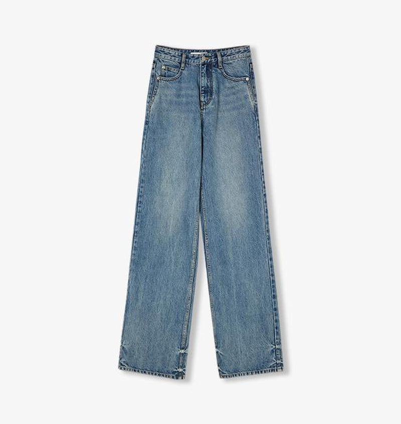 Classic Retro Old Money Style, Craft Washed Organic Cotton, Retro Straight Slim Jeans