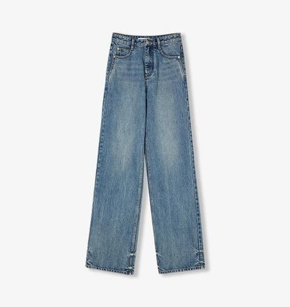 Classic Retro Old Money Style, Craft Washed Organic Cotton, Retro Straight Slim Jeans