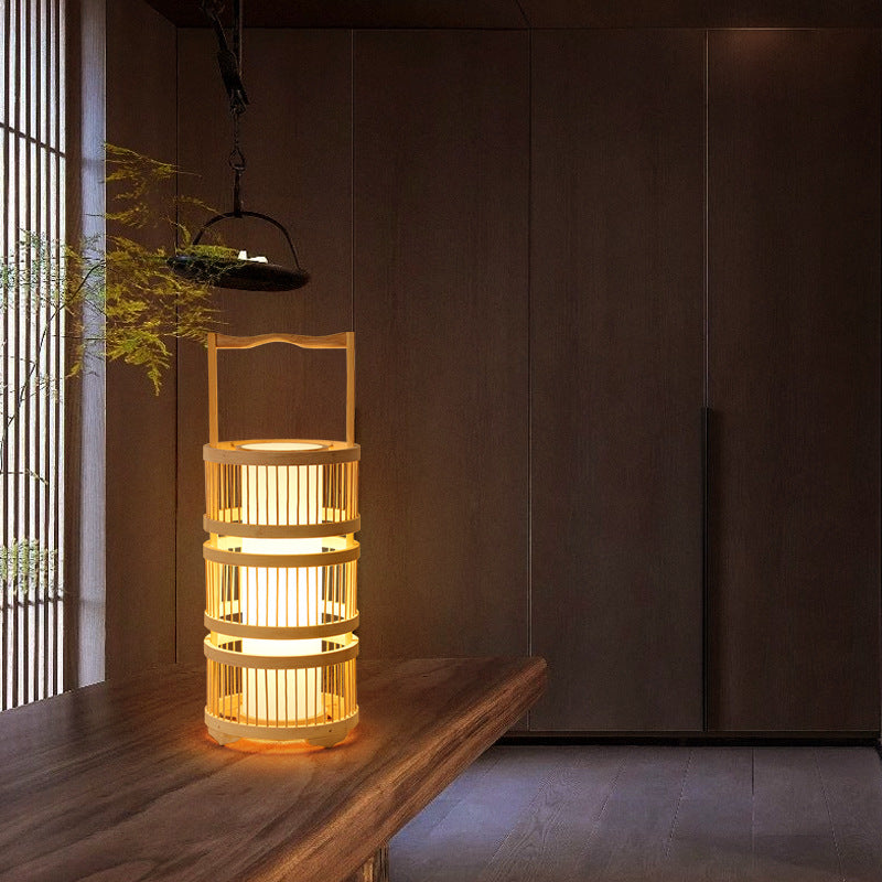 Store Bed and Breakfast Bedroom Bamboo Floor Lamp
