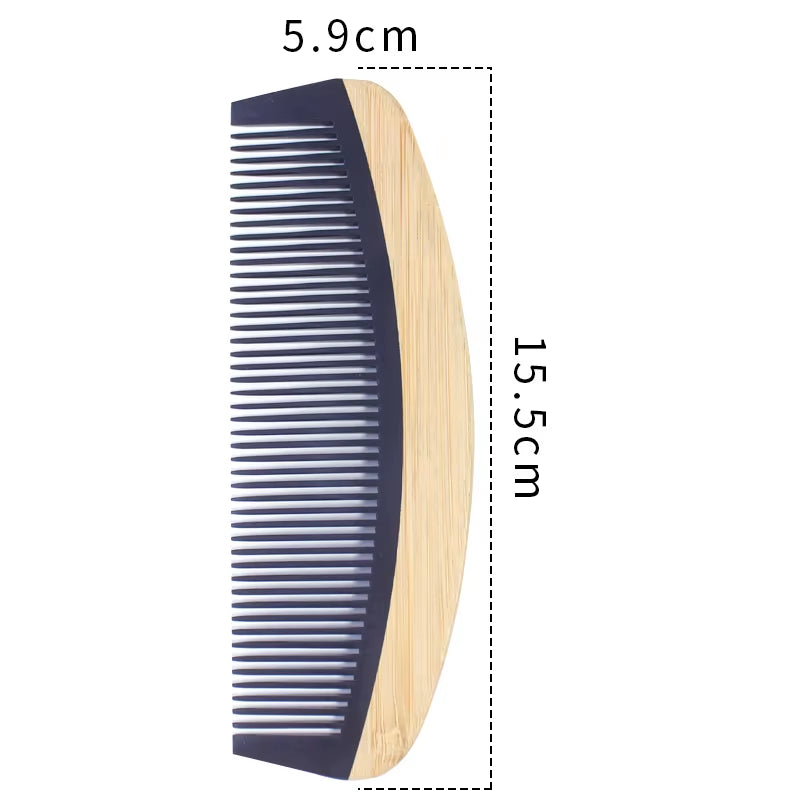 Natural Bamboo Wooden Tail Hair Combs Anti-Static Hairs Care Healthy Massage Close-Tooth Comb Professional Barber Styling Tools