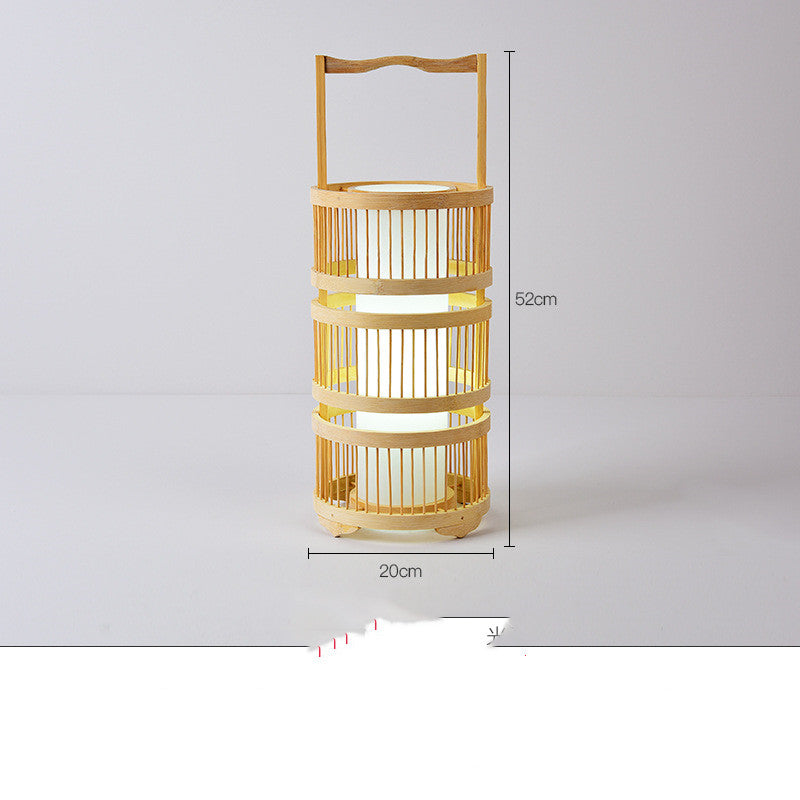 Store Bed and Breakfast Bedroom Bamboo Floor Lamp