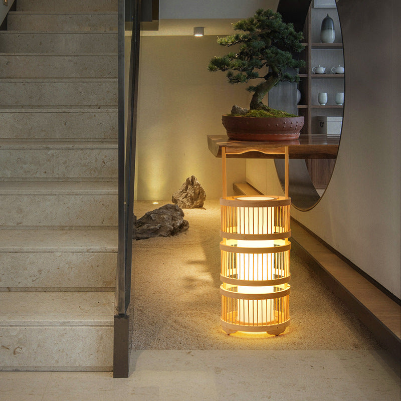 Store Bed and Breakfast Bedroom Bamboo Floor Lamp