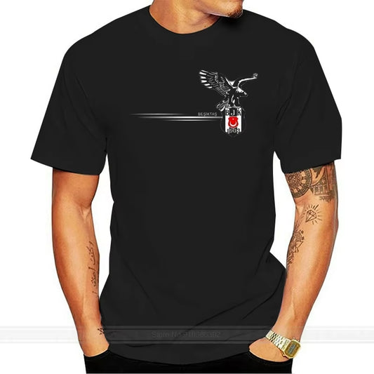 Men T Shirt Fashion Besiktas Tshirt Short Sleeve Casual Tops Black Clothing Funny T-Shirt Novelty Tshirt Women
