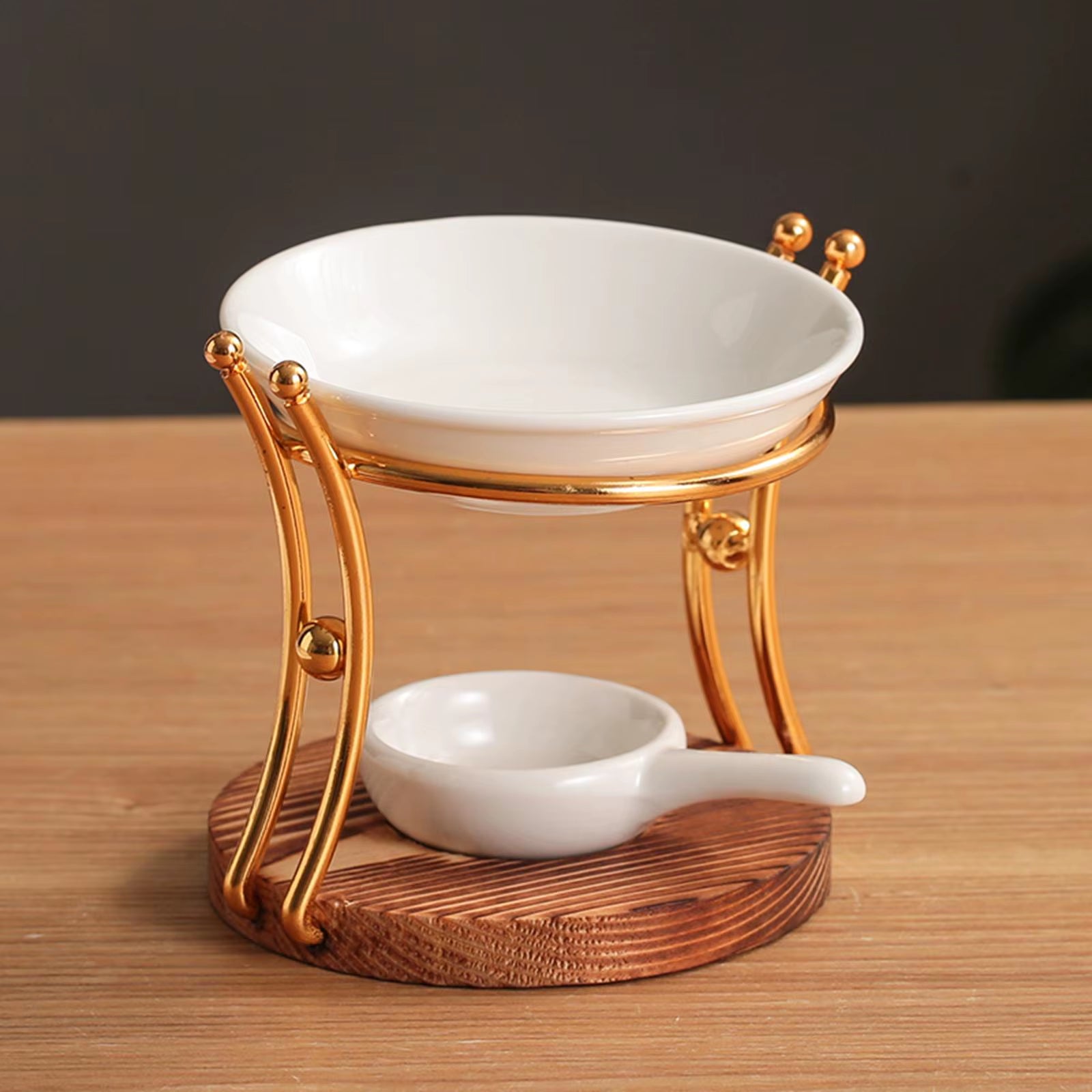 Essential Oil Burner Scented Wax Melt Burner Tealight Candle Holder Diffuser Ceramic Furnace Oil Warmer for Yoga Decor Ornament