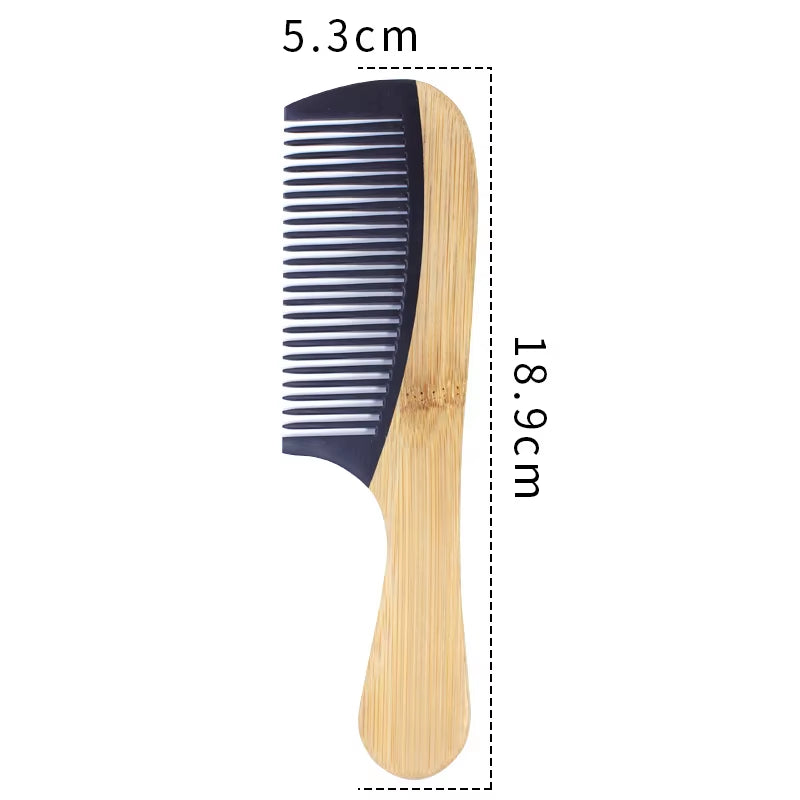 Natural Bamboo Wooden Tail Hair Combs Anti-Static Hairs Care Healthy Massage Close-Tooth Comb Professional Barber Styling Tools