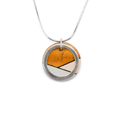 Conture Recycled Wood Silver Necklace (6 Colours available)-5