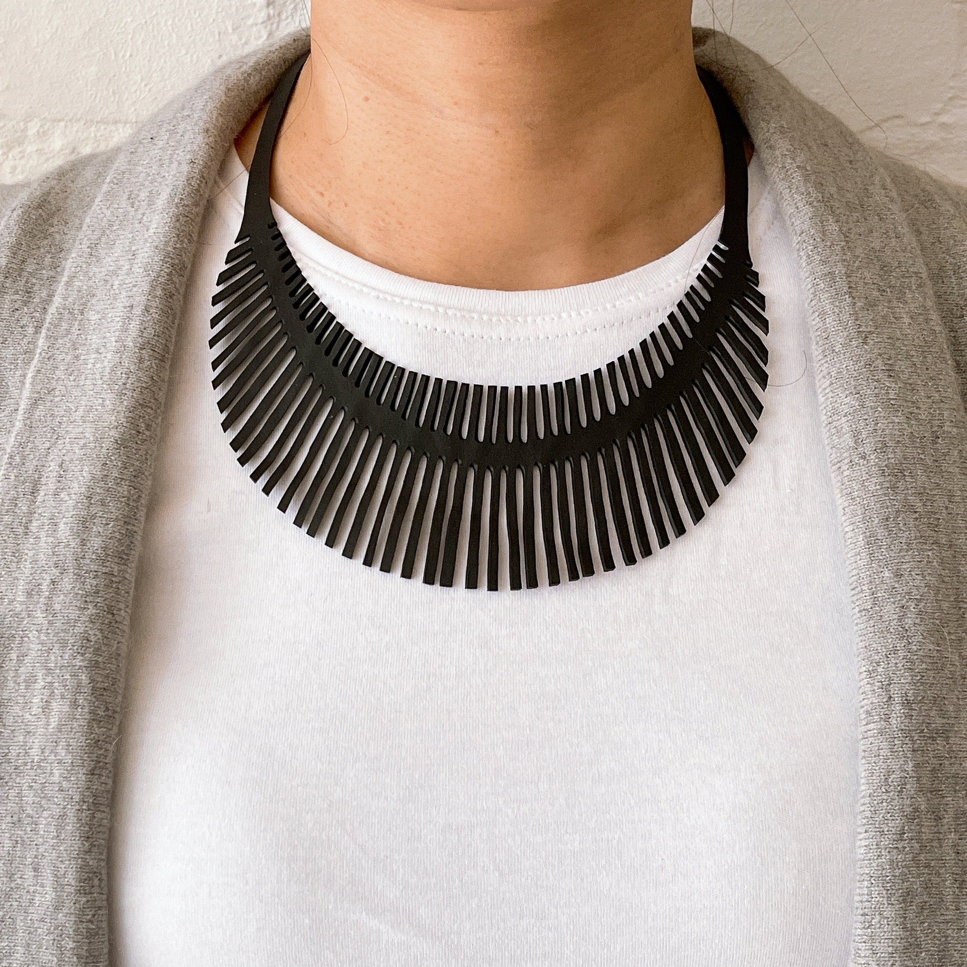 Fishbone Inner Tube Necklace-2