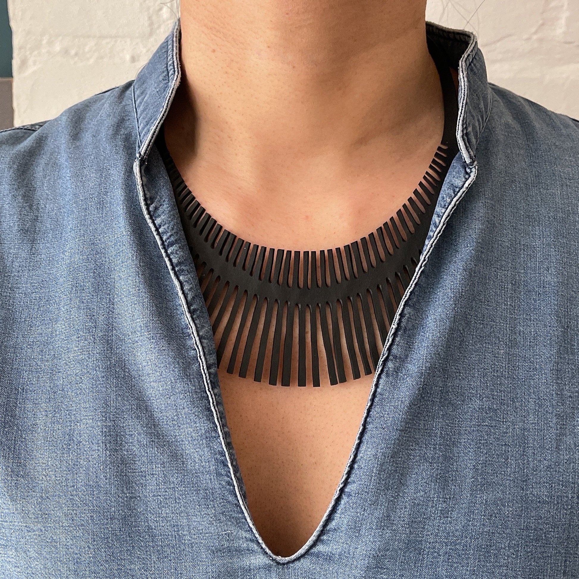 Fishbone Inner Tube Necklace-3