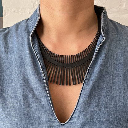 Fishbone Inner Tube Necklace-3