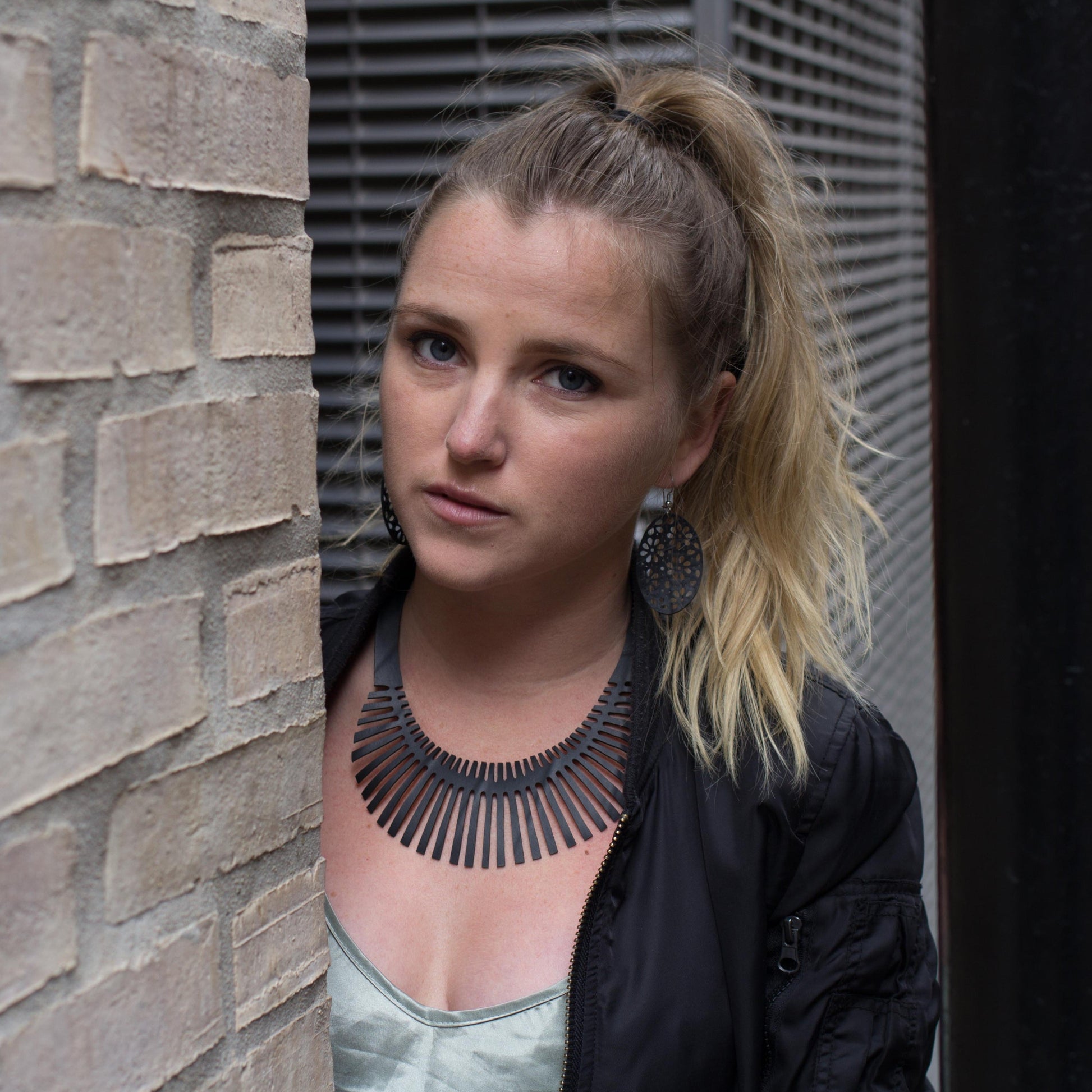 Fishbone Inner Tube Necklace-0