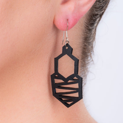Honeycomb Handmade Rubber Earrings-0