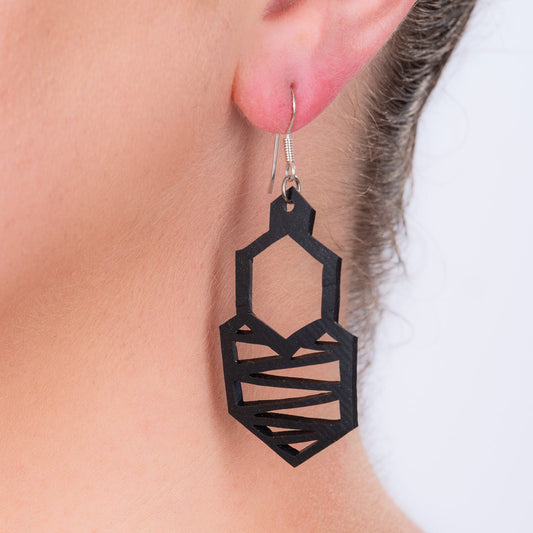 Honeycomb Handmade Rubber Earrings-0