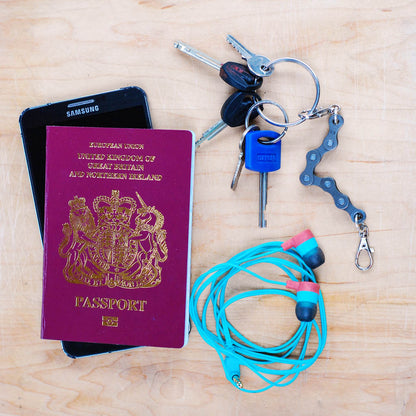 Paguro Upcycle Recycled Bike Chain Keyring Vegan Keychain-3