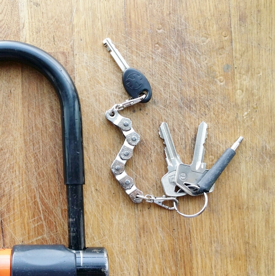 Paguro Upcycle Recycled Bike Chain Keyring Vegan Keychain-1