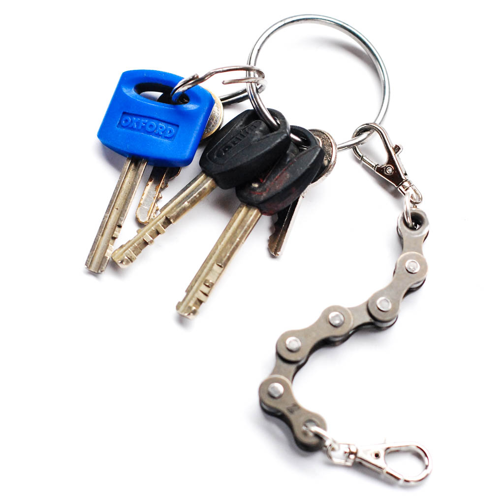 Paguro Upcycle Recycled Bike Chain Keyring Vegan Keychain-0